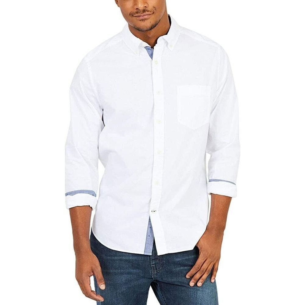 Nautica Men's Classic Fit Stretch Solid Long Sleeve Button Down Shirt 2XL XXL